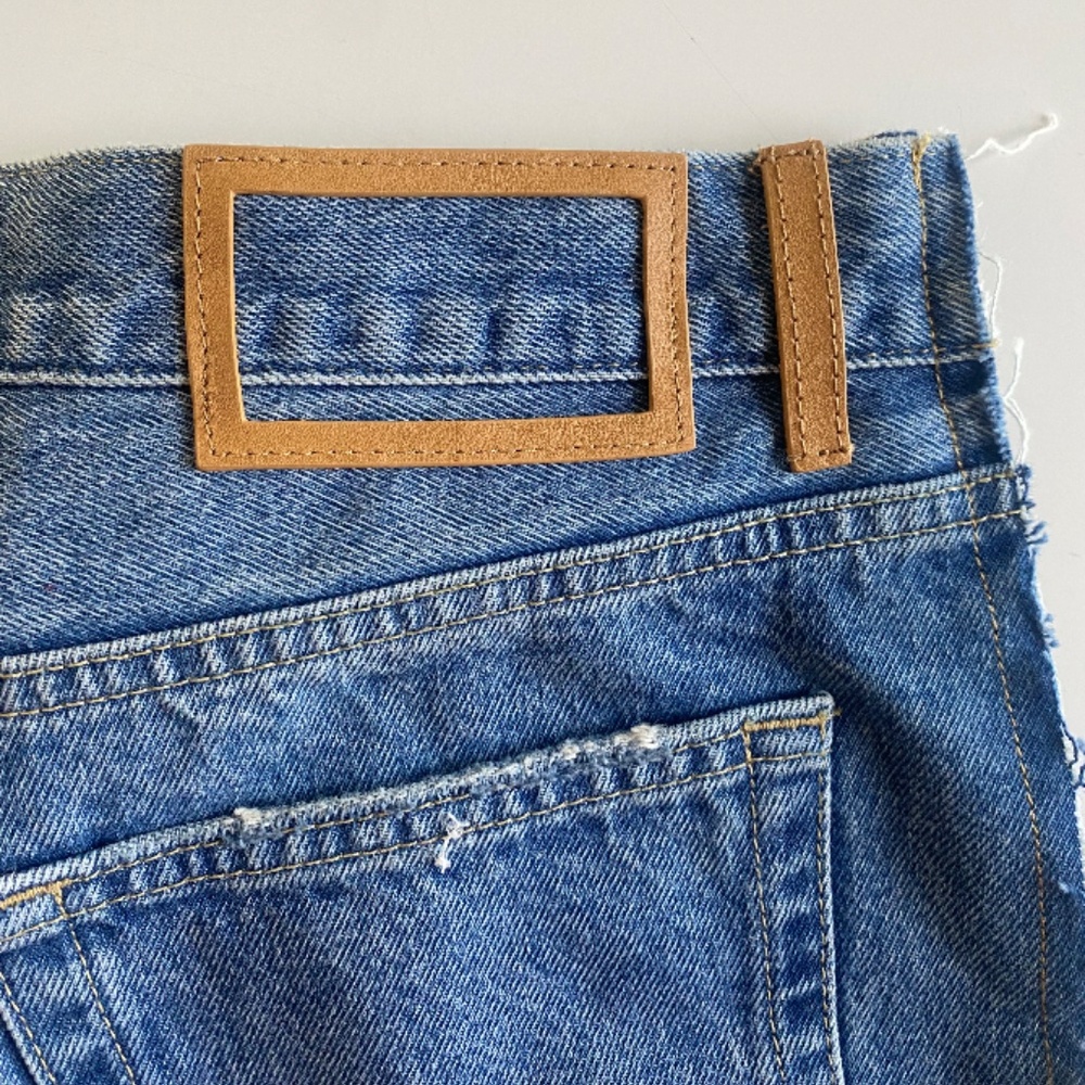 La Ligne Two-Tone Wide-Leg Jeans in Light and Dark Blue - Picture 7 of 10
